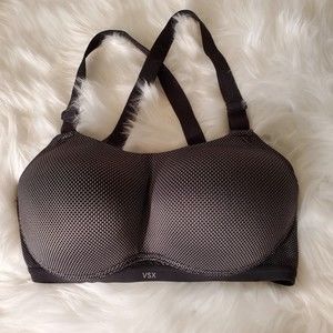 Victoria Secret Sport Bra Size 34D Black Underwire